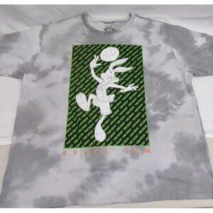 Space Jam A New Legacy Mens Gray Tie Dye Bugs Bunny Short Sleeve T-Shirt 3XL